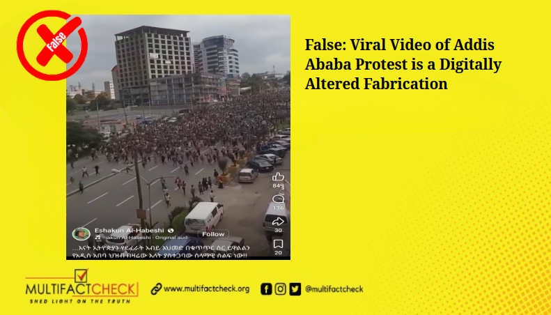 Thumbnail Image of a fact-checked article about the protest took place in Addis Ababa